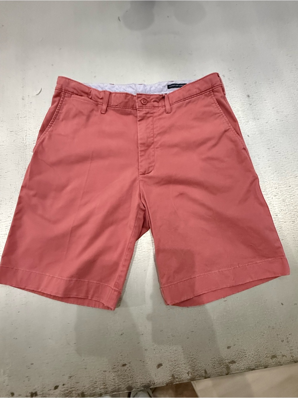 Daniel Cremieux Coral-Pink Flat Front Chino Shorts